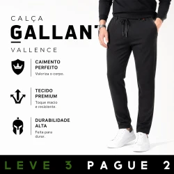 [LEVE 3 PAGUE 2]Calça Masculina Gallant em Algodão e Poliéster (Classe, Força e Sofisticação!)