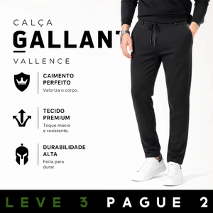 [LEVE 3 PAGUE 2]Calça Masculina Gallant em Algodão e Poliéster (Classe, Força e Sofisticação!)