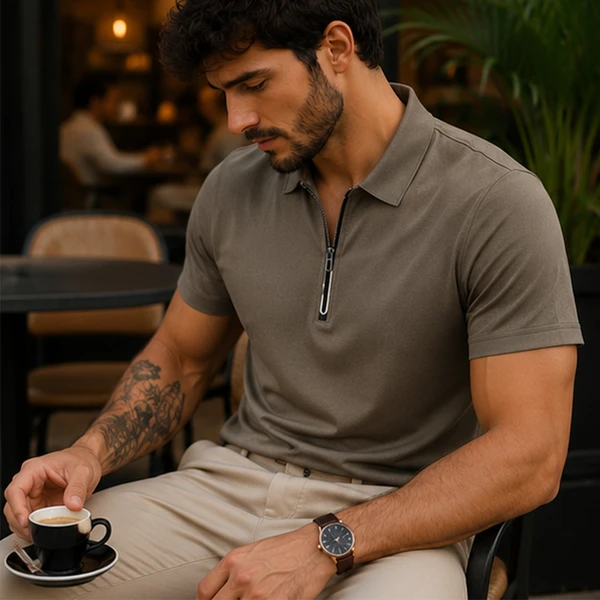 [LEVE 5 PAGUE 3] Camisa Masculina Roman em Algodão e Elastano Premium (Alto Padrão de Estilo!)