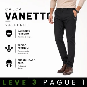 [LEVE 3 PAGUE 2] Calça Masculina Venetto em Serja Premium (Sofisticação Que Chama Atenção!)
