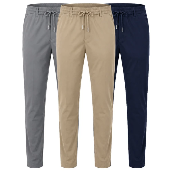 [LEVE 3 PAGUE 2] Calça Masculina DonCarlo em Seda Gelo e Elastano (Sofisticação Para Homens Exigentes!)