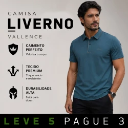 [LEVE 5 PAGUE 3] Camisa Masculina Liverno em Algodão e Poliéster (Conforto e Estilo de Alto Padrão!)