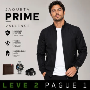 [LEVE 2 PAGUE 1] Jaqueta Masculina Prime em SoftShell Impermeável e Forrada +3 BRINDES: Relógio, Cinto e Carteira