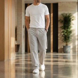 [LEVE 5 PAGUE 3] Calça Masculina Alfa em Sarja e Elastano (Moderna, Forte e Sofisticada!)