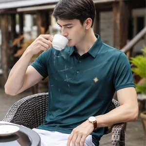 [LEVE 5 PAGUE 3] Polo Masculina Aurion em Seda Gelo e Elastano Premium (Visual de Quem Lidera)