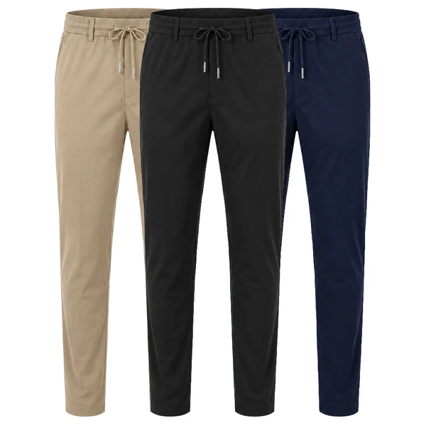 [LEVE 3 PAGUE 2] Calça Masculina DonCarlo em Seda Gelo e Elastano (Sofisticação Para Homens Exigentes!)