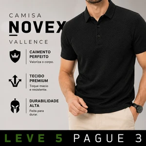 [LEVE 5 PAGUE 3] Camisa Masculina Novex em Seda Gelo e Elastano (Luxo Masculino em Cada Detalhe)