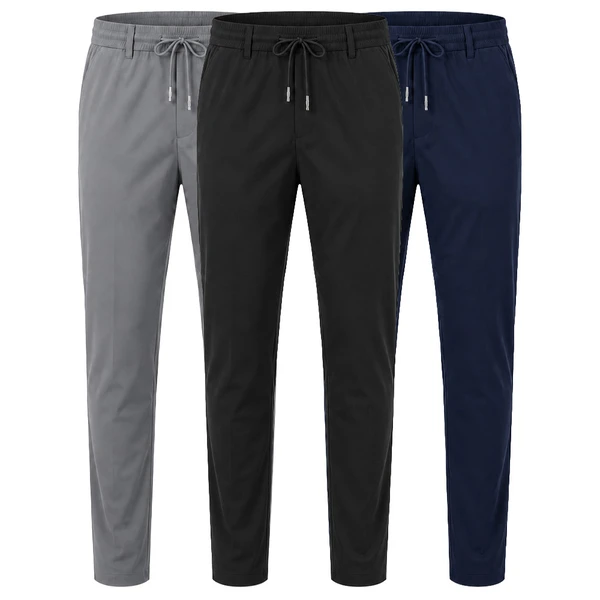 [LEVE 3 PAGUE 2] Calça Masculina DonCarlo em Seda Gelo e Elastano (Sofisticação Para Homens Exigentes!)
