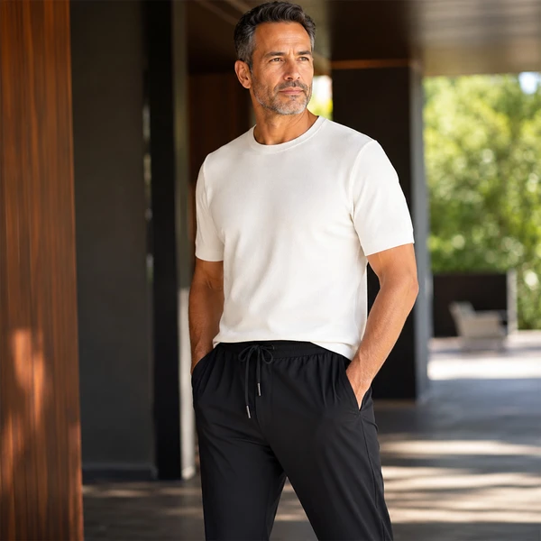 [LEVE 3 PAGUE 2] Calça Masculina DonCarlo em Seda Gelo e Elastano (Sofisticação Para Homens Exigentes!)