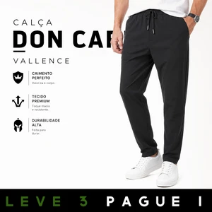 [LEVE 3 PAGUE 2] Calça Masculina DonCarlo em Seda Gelo e Elastano (Sofisticação Para Homens Exigentes!)