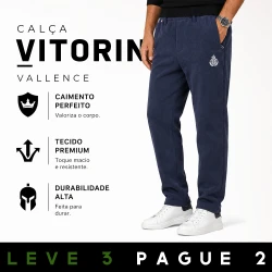 [PAGUE 3 PAGUE 2] Calça Masculina Vitorino em Moletom (Conforto Premium Para Homens de Presença!)