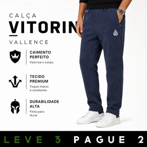 [PAGUE 3 PAGUE 2] Calça Masculina Vitorino em Moletom (Conforto Premium Para Homens de Presença!)