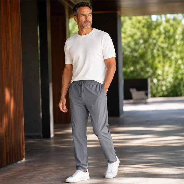 [LEVE 3 PAGUE 2] Calça Masculina DonCarlo em Seda Gelo e Elastano (Sofisticação Para Homens Exigentes!)
