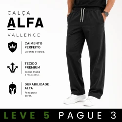 [LEVE 5 PAGUE 3] Calça Masculina Alfa em Sarja e Elastano (Moderna, Forte e Sofisticada!)
