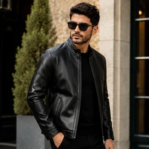 [LEVE 2 PAGUE 1] Jaqueta Masculina Vossler em Couro Legítimo Premium +BRINDES: Relógio, Cinto e Carteira