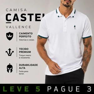 [LEVE 5 PAGUE 3] Camisa Masculina Castelli em Algodão e Poliéster Premium (Discrição de Alto Padrão)