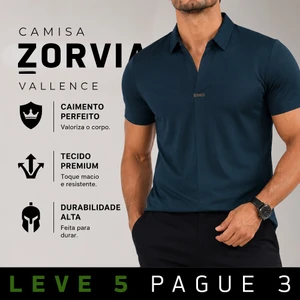 [LEVE 5 PAGUE 3] Camisa Masculina Zorvian em Seda Gelo Premium (Luxo em Cada Detalhe)