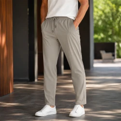 [LEVE 3 PAGUE 2] Calça Masculina DonCarlo em Seda Gelo e Elastano (Sofisticação Para Homens Exigentes!)